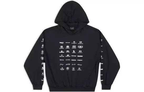 Толстовка Balenciaga с мини логотипом, черный