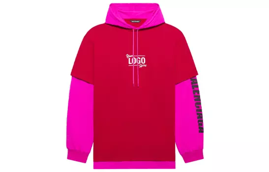 Толстовка Balenciaga Your Logo, розовый