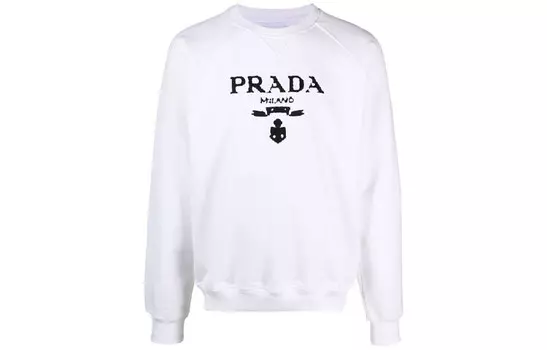 Толстовка унисекс белая Prada, белый