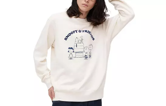 Толстовка унисекс белая Uniqlo, белый