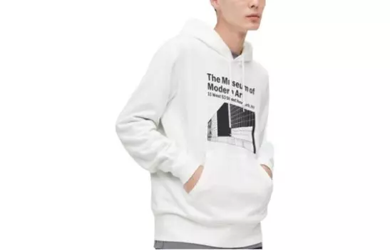 Толстовка унисекс белая Uniqlo, белый