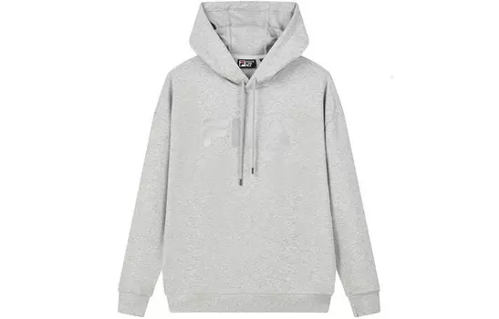Толстовка унисекс белый цветок серый Fila, цвет Heather Gray
