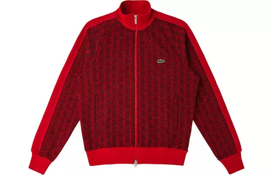 Толстовка унисекс бордовая Lacoste, темно-красный