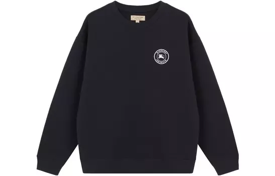 Толстовка унисекс Burberry с логотипом, темно-синий