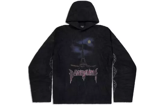 Толстовка унисекс черная Balenciaga, черный