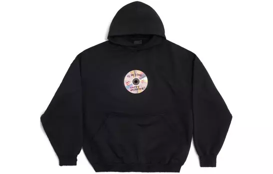 Толстовка унисекс черная Balenciaga, черный