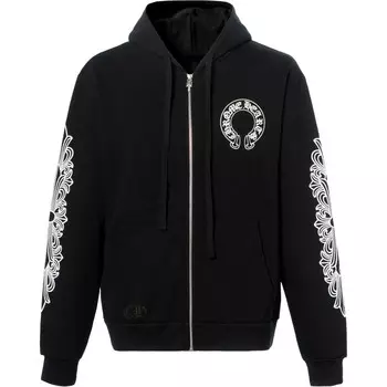 Толстовка унисекс черная Chrome Hearts, черный