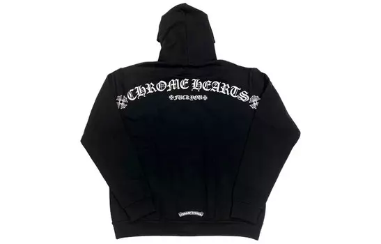 Толстовка унисекс черная Chrome Hearts, черный