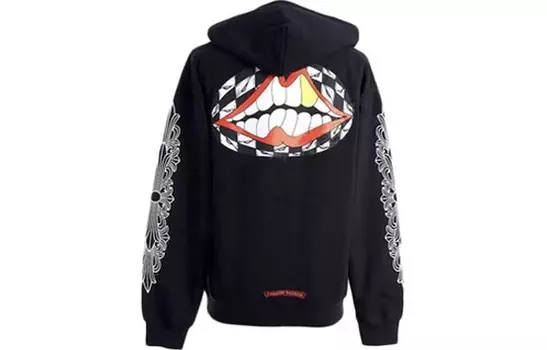 Толстовка унисекс черная Chrome Hearts, черный