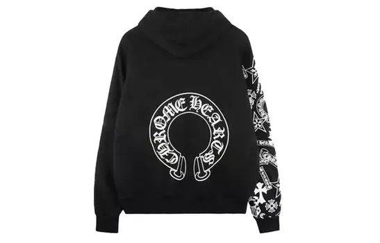 Толстовка унисекс черная Chrome Hearts, черный