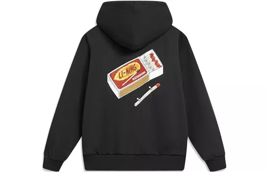 Толстовка унисекс черная Lining, черный