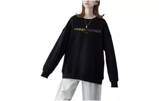 Толстовка унисекс черная Lining, черный