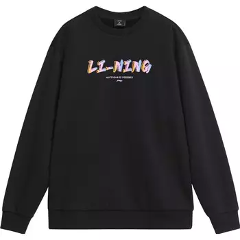 Толстовка унисекс черная Lining, черный