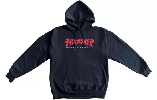 Толстовка унисекс черная Thrasher, черный