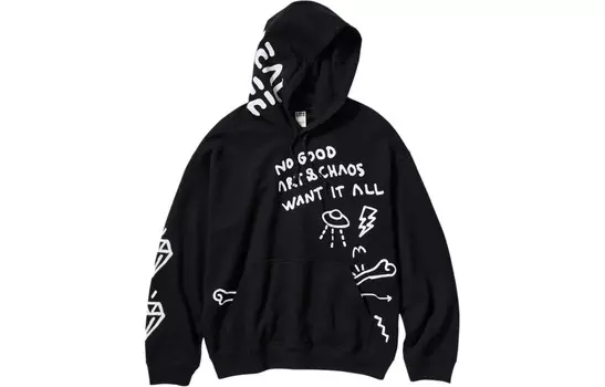 Толстовка унисекс черная Uniqlo, черный