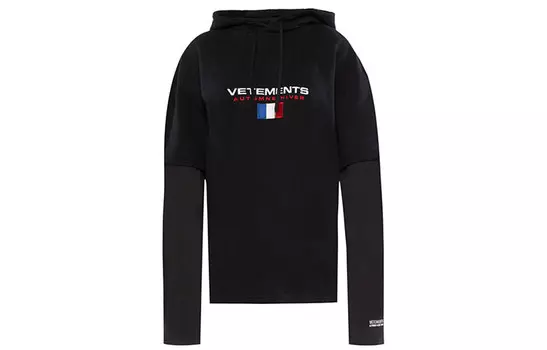 Толстовка унисекс черная Vetements, черный