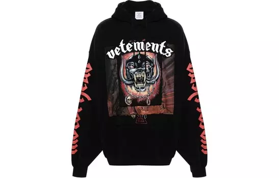 Толстовка унисекс черная Vetements, черный