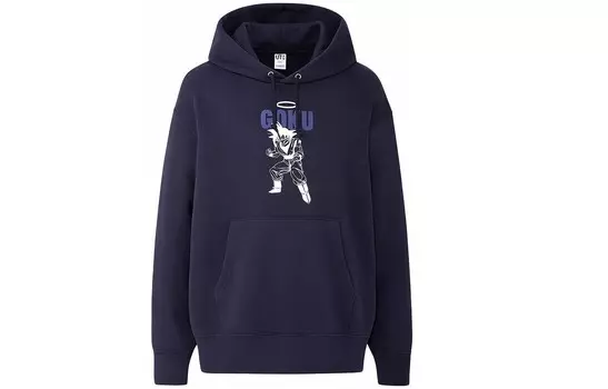 Толстовка унисекс циан Uniqlo, голубой