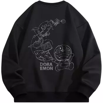 Толстовка унисекс Doraemon, Белый (на флисовой подкладке)