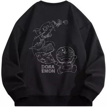 Толстовка унисекс Doraemon, Темно-синий (на флисовой подкладке)