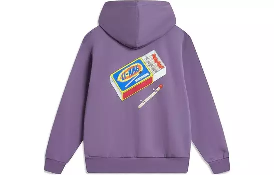 Толстовка унисекс фиолетовая Lining, фиолетовый