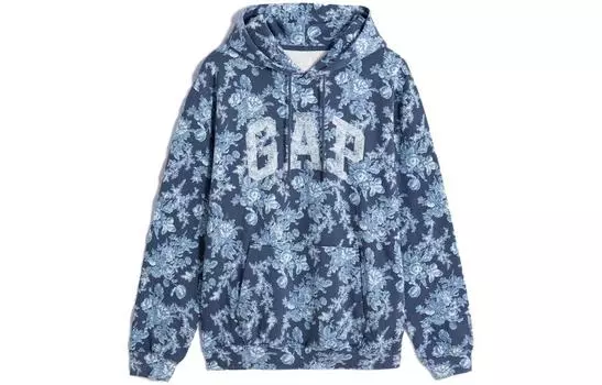 Толстовка унисекс GAP, цвет Blue flower print