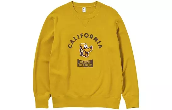 Толстовка унисекс хаки Uniqlo, желтый