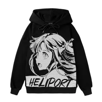 Толстовка унисекс HELIPORT, Черный (на флисовой подкладке)