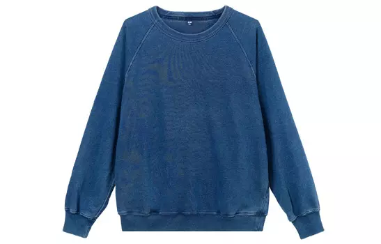 Толстовка унисекс королевского синего цвета Uniqlo, синий