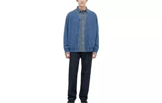 Толстовка унисекс королевского синего цвета Uniqlo, синий