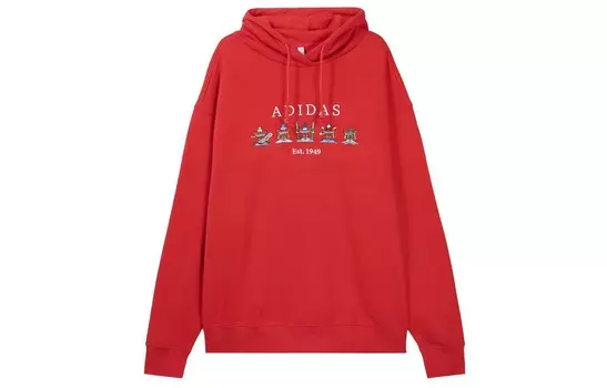Толстовка унисекс красная Adidas Originals, красный