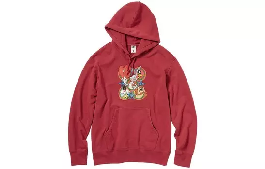 Толстовка унисекс красная Uniqlo, красный