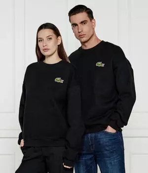 Толстовка унисекс Lacoste свободного кроя, черный