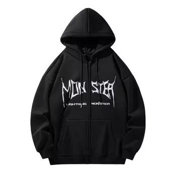 Толстовка унисекс Lightning Monster, бордовый