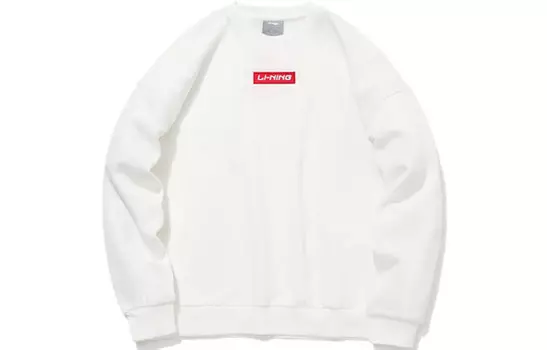 Толстовка унисекс молочно-белая Lining, слоновая кость