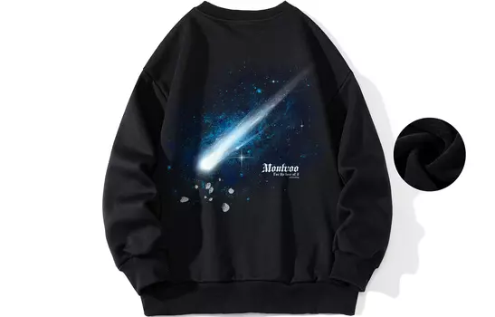 Толстовка унисекс MONTVOO, Черный (на флисовой подкладке)