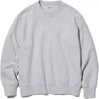 Толстовка унисекс небесно-серая Uniqlo, серый