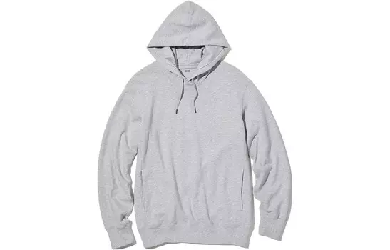 Толстовка унисекс небесно-серая Uniqlo, серый