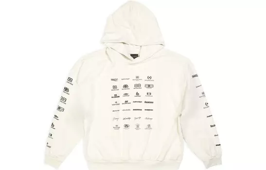 Толстовка унисекс Off White Balenciaga, кремовый