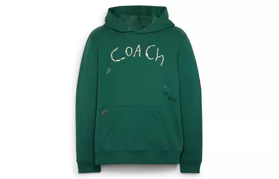 Толстовка унисекс оливково-зеленая Coach, оливково-зеленый