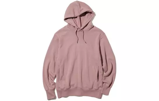 Толстовка унисекс пастельно-розовая Uniqlo, розовый