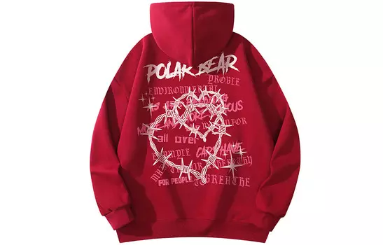 Толстовка унисекс Polar Bear POLAR BEAR, БордовыйС капюшоном