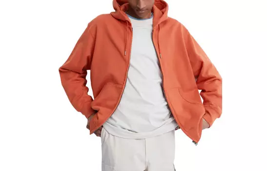 Толстовка унисекс ярко-оранжевая Uniqlo, оранжевый