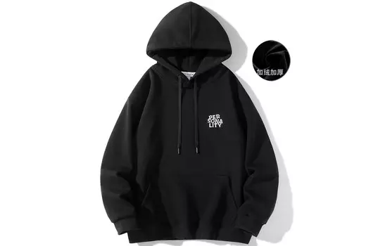 Толстовка унисекс Roo&Eoo, Черный (на флисовой подкладке)