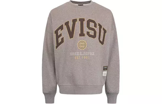 Толстовка унисекс с цветочным принтом, угольного цвета Evisu, цвет Flower charcoal color