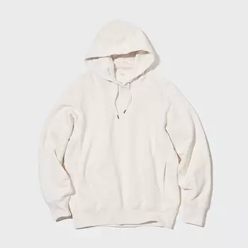 Толстовка унисекс с капюшоном Uniqlo, молочно-белый
