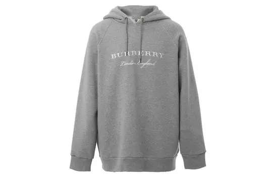 Толстовка унисекс серая Burberry, серый