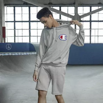 Толстовка унисекс серая Champion, серый