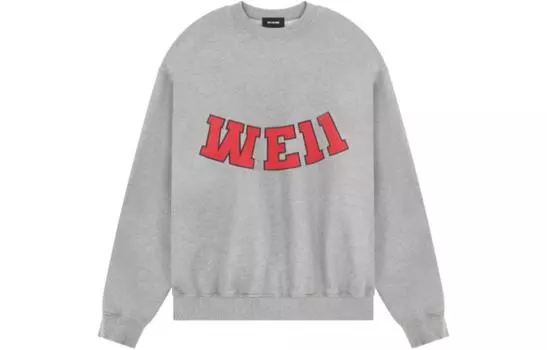 Толстовка унисекс серая WE11DONE, серый