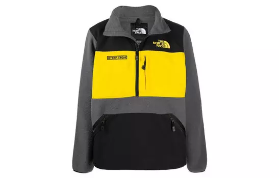 Толстовка унисекс серо-желтая цветовая блокировка The North Face, желтый
